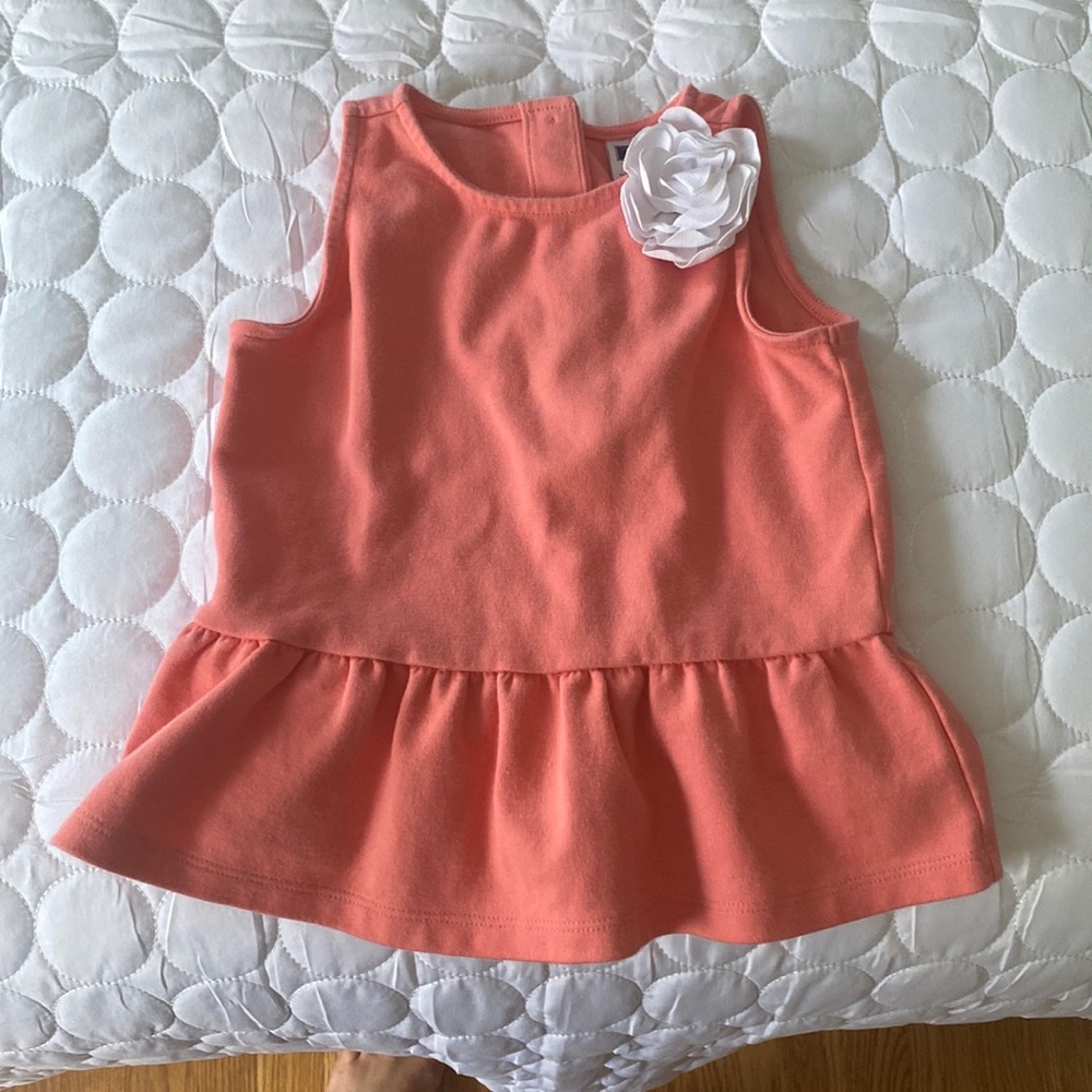 Janie and Jack 3t coral peplum shirt